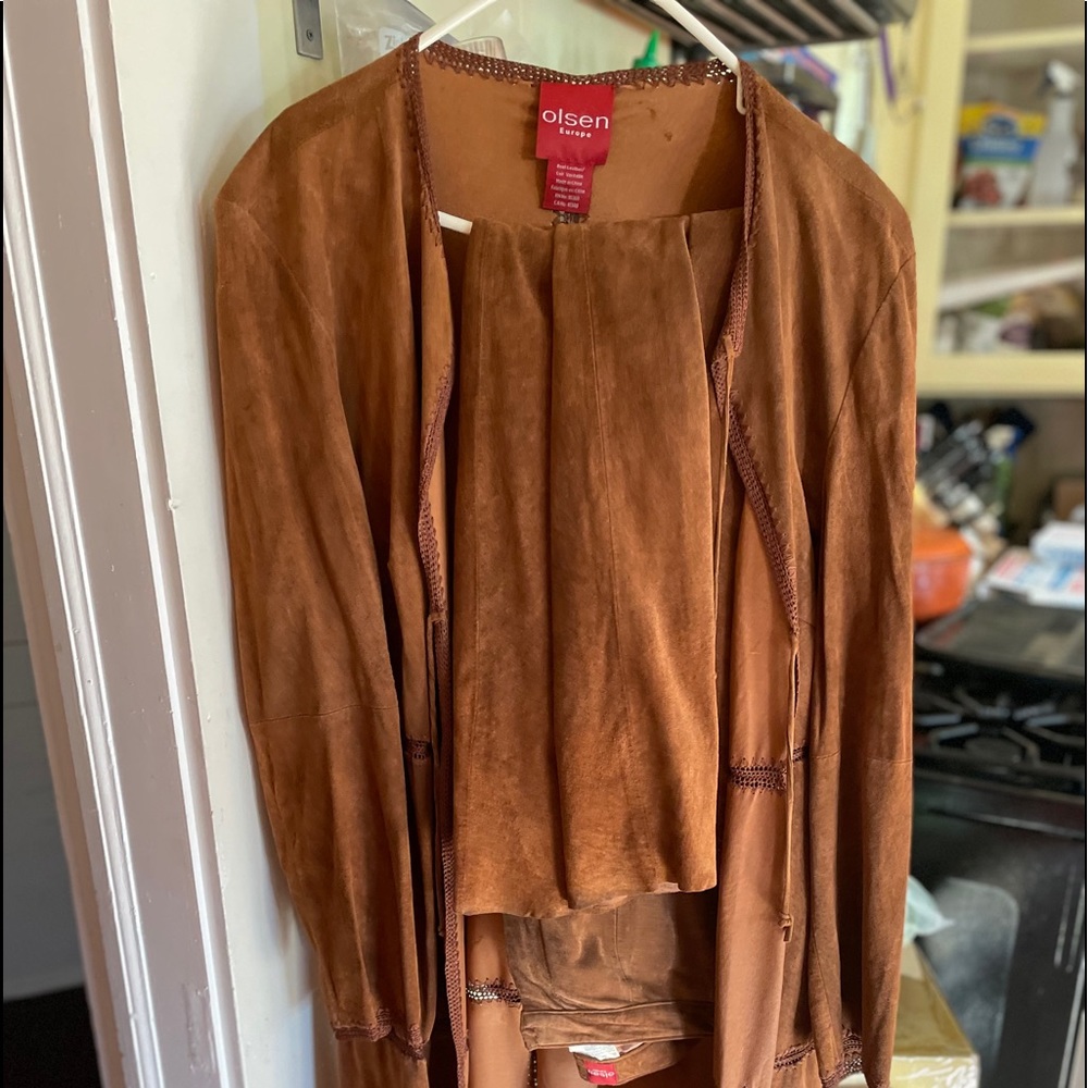 Vtg Olsen Europe Suede Pant and Coat Outfit